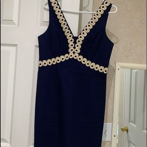 Lilly Pulitzer navy blue dress sz 8